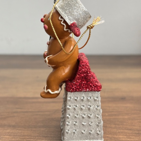 Kurt S Adler GINGERBREAD Man Christmas Ornament Kitchen Cheese Grater Fishing 4" - Picture 3 of 8
